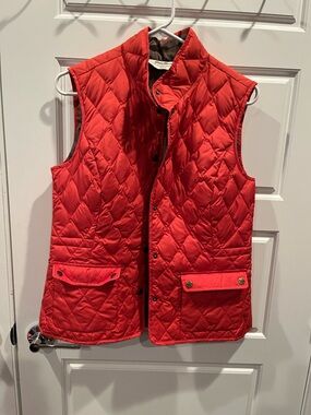 Eddie Bauer Orange Quilted Puffer Vest